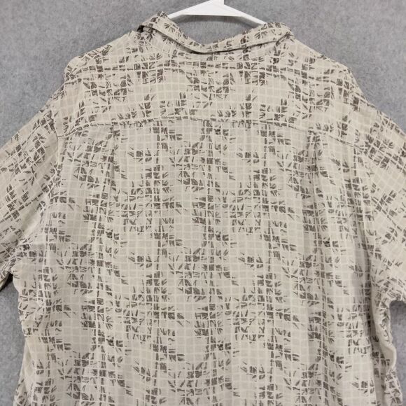 Tasso Elba Island Button Down Shirt Mens Size XL Short Sleeve Silk Linen Blend - Picture 8 of 10